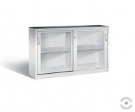 Dirbtuviu-spintele-akrilo-stiklo-stumdomomis-durimis-2x1-lentynos-plotis-1600-mm-aukstis-1000-mm-gylis-400-mm-pilka-B