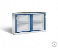 Dirbtuviu-spintele-akrilo-stiklo-stumdomomis-durimis-1-lentyna-plotis-1200-mm-aukstis-1000-mm-gylis-500-mm-pilkai-melyna-B