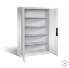 Padidintos keliamosios galios, 700 kg dirbtuvių spinta, 4 lentynos, plotis 1200 mm, aukštis 1950 mm, gylis 600 mm, pilka