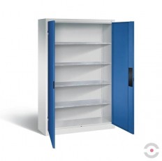 Padidintos keliamosios galios, 700 kg dirbtuvių spinta, 4 lentynos, plotis 930 mm, gylis 500 mm, pilka-mėlyna