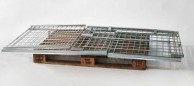 G8H pallet size galvanized wire container, folded