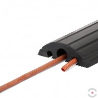 Tiesi, juoda, 3 kabelių ar žarnų apsauga be dangčio, apkrovai iki 40 tonų-3