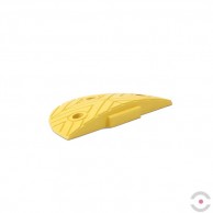 Geltonas kraštinis, pusapvalus greičio kalnelio elementas 400x202 mm-1