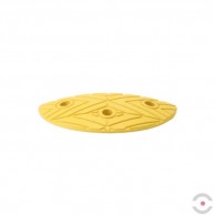 Geltonas kraštinis, pusapvalus greičio kalnelio elementas 400x202 mm-3