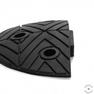 Juodas, kraštinis, pusapvalus greičio kalnelio elementas 400x202 mm-4