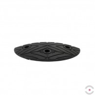 Juodas, kraštinis, pusapvalus greičio kalnelio elementas 400x202 mm-3