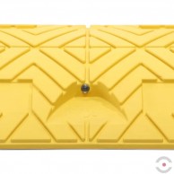 Geltonas, vidurinis, tiesus greičio kalnelio elementas 400x500 mm, su montavimo įiškilimu-5