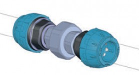 3 dalių jungiamoji detalė suslėgto oro vamzdynams