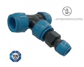 T formos jungiamoji detalė sausam orui suslėgto oro vamzdynuose