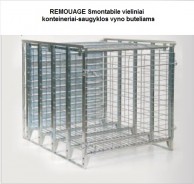 REMOUAGE Smontabile vieliniai konteineriai-saugyklos vyno buteliams