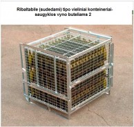 Ribaltabile (sudedami) tipo vieliniai konteineriai-saugyklos vyno buteliams 2