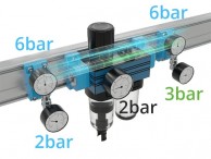 Dviejų vamzdžių sistema dviem  skirtingoms dujoms