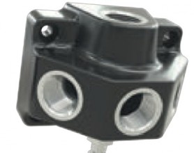 Suslėgto oro sistemų terminalų blokai iš poliamido su aliuminiu su 3 išėjimais