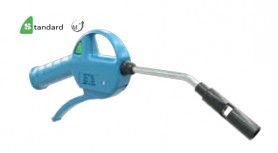 Standartiniai suslėgto oro pūtimo pistoletai plieniniu antgaliu su stiprintuvu