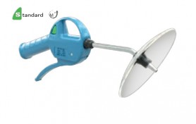 Standartinis suslėgto oro pistoletas 100 mmm plieniniu antgaliu su apsauginiu ekranu