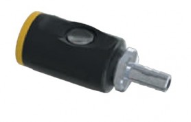 Saugi mygtukinė jungtis Europos profilis DN7,4 su adapteriu žarnai suslėgto oro sistemoms