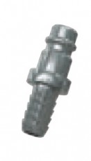 Nerūdijančio plieno Europos profilio DN 5 jungtis su adapteriu žarnai