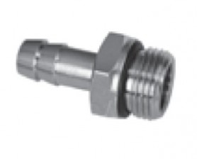 AC500 vyriškas cilindrinis žarnos galo adapteris su O žiedu suslėgto oro sistemoms