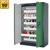 Q-Line PEGASUS 90, degiųjų medžiagų saugojimo spintos, durys atidaromos viena ranka