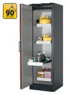 Q-Line PEGASUS 90, 599 mm pločio degiųjų medžiagų saugojimo spintos, durys atidaromos viena ranka 02