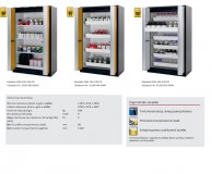 Q-Line PHOENIX 90, 1193 mm pločio degiųjų medžiagų saugojimo spintos sulankstomomis durimis 01