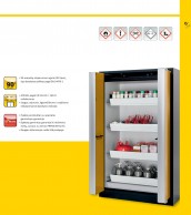 Q-Line PHOENIX 90, 1193 mm pločio degiųjų medžiagų saugojimo spintos sulankstomomis durimis 04