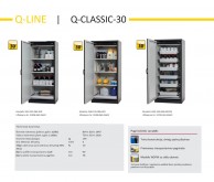 Q-Line CLASSIC 30, 864 mm pločio degiųjų medžiagų saugojimo spintos 01