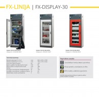 FX-LINE DISPLAY-30, 864 mm pločio spintos stiklinėmis durimis, su recirkuliacinio oro filtravimu