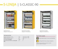 S-LINE CLASSIC-90 1196 mm pločio saugios spintos degioms ir šiek tiek agresyvioms pavojingoms medžiagoms