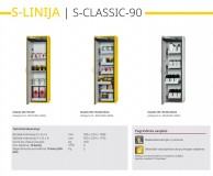 S-LINE CLASSIC-90 596 mm pločio saugios spintos degioms ir šiek tiek agresyvioms pavojingoms medžiagoms 01