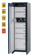 ION CORE 90 599x615x1953 mm spintos su rakinamais skyriais saugiam ličio jonų akumuliatorių saugojimui ir įkrovimui