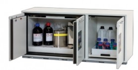 K-LINE K-UB 90 saugios kombinuotos spintelės po stalais neribotam degių, agresyvių ir pavojingų medžiagų laikymui