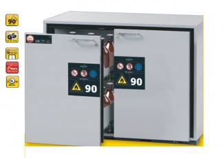 UB-LINE saugios spintelės statomos po stalu, neribotam degiųjų pavojingų medžiagų laikymui darbo vietose