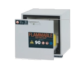 UB-LINE UB-S-90 593x574x600 mm 1 durų saugios spintelės statomos po stalu, neribotam degiųjų pavojingų medžiagų laikymui darbo vietose