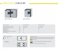 UB-LINE UB-S-90 600 mm gylio, saugios spintelės statomos po stalu