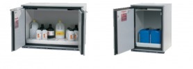 UB-LINE UB-T-90 su atveriamomis durimis 600 gylio saugios, statomos po stalu spintelės, neribotam degiųjų pavojingų medžiagų laikymui darbo vietose