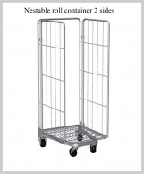 Nestable roll container 2 sides