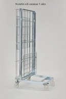Nestable roll container 3 sides