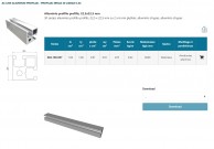 AC Aliuminio profilio profilis, 22,5x22,5 mm 02