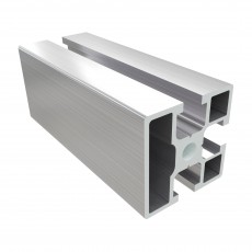 6 AC 3 griovelių iš 1 pusės uždaras aliuminio 30x30 mm profilis