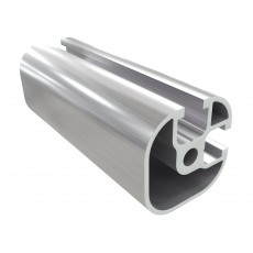 6 AC 2 griovelių užapvalintas aliuminio 30x30 mm profilis