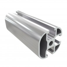 6 AC 3 griovelių užapvalintas aliuminio 30x30 mm profilis