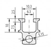6 AC aliuminio profilio griovelis