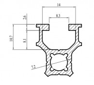 8 AC 32 serijos aliuminio profilio griovelis