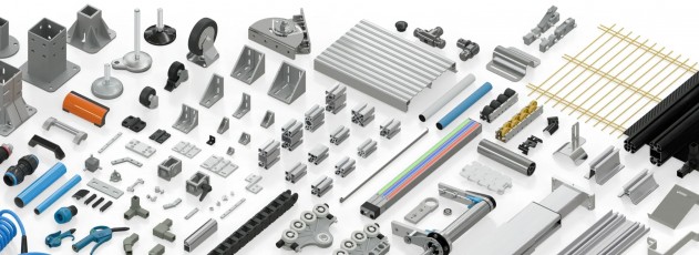AC6 ir AC8 tipo 30, 32 40 ir 45 serijos aliuminio profilių priedai