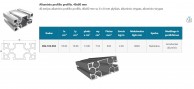 8 AC 6 griovelių 40 serijos stačiakampis aliuminio 40x80 mm profilis 02