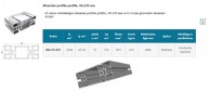 8AC 6 griovelių 45 serijos 45x120 mm stačiakampis aliuminio profilis 02