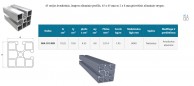 8AC 2 griovelių 45 serijos 45x45 mm lengvas kvadratinis aliuminio profilis 02