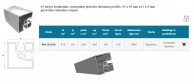 8AC 2 griovelių 45 serijos 45x45 mm sustiprintas pustuštis kvadratinis aliuminio profilis 02
