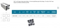 8AC su 3  atvirais ir 1 nuplėšiama griovelių danga 45 serijos 45x45 mm lengvas kvadratinis aliuminio profilis 02